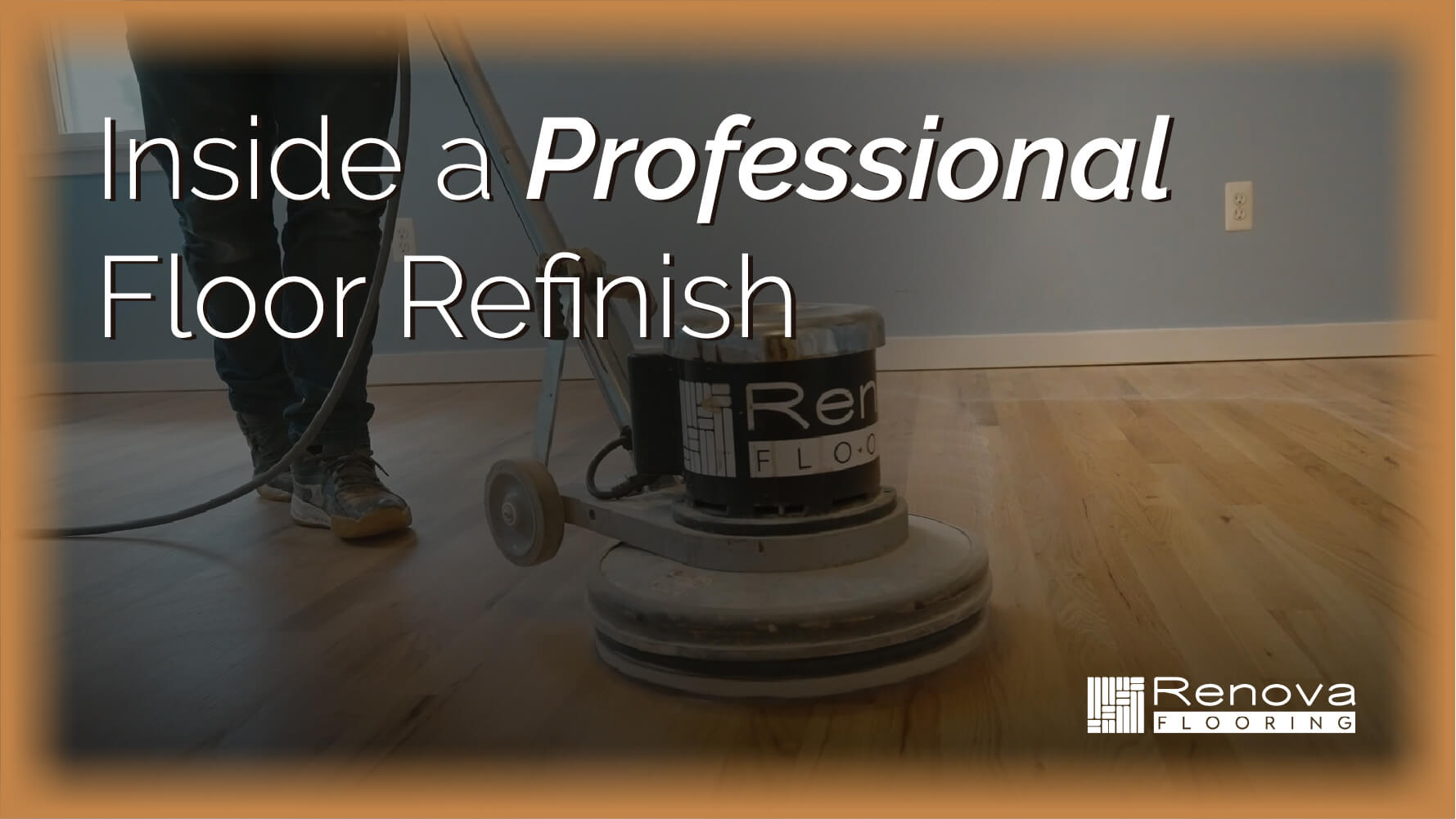 Inside a professional floor refinishing
