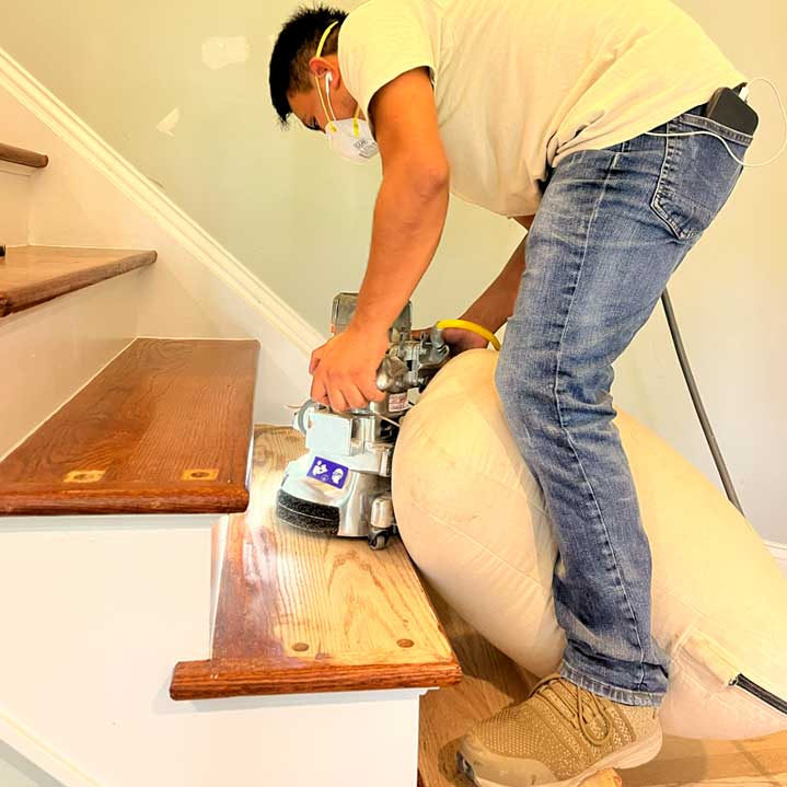 Stair Hardwood Refinishing